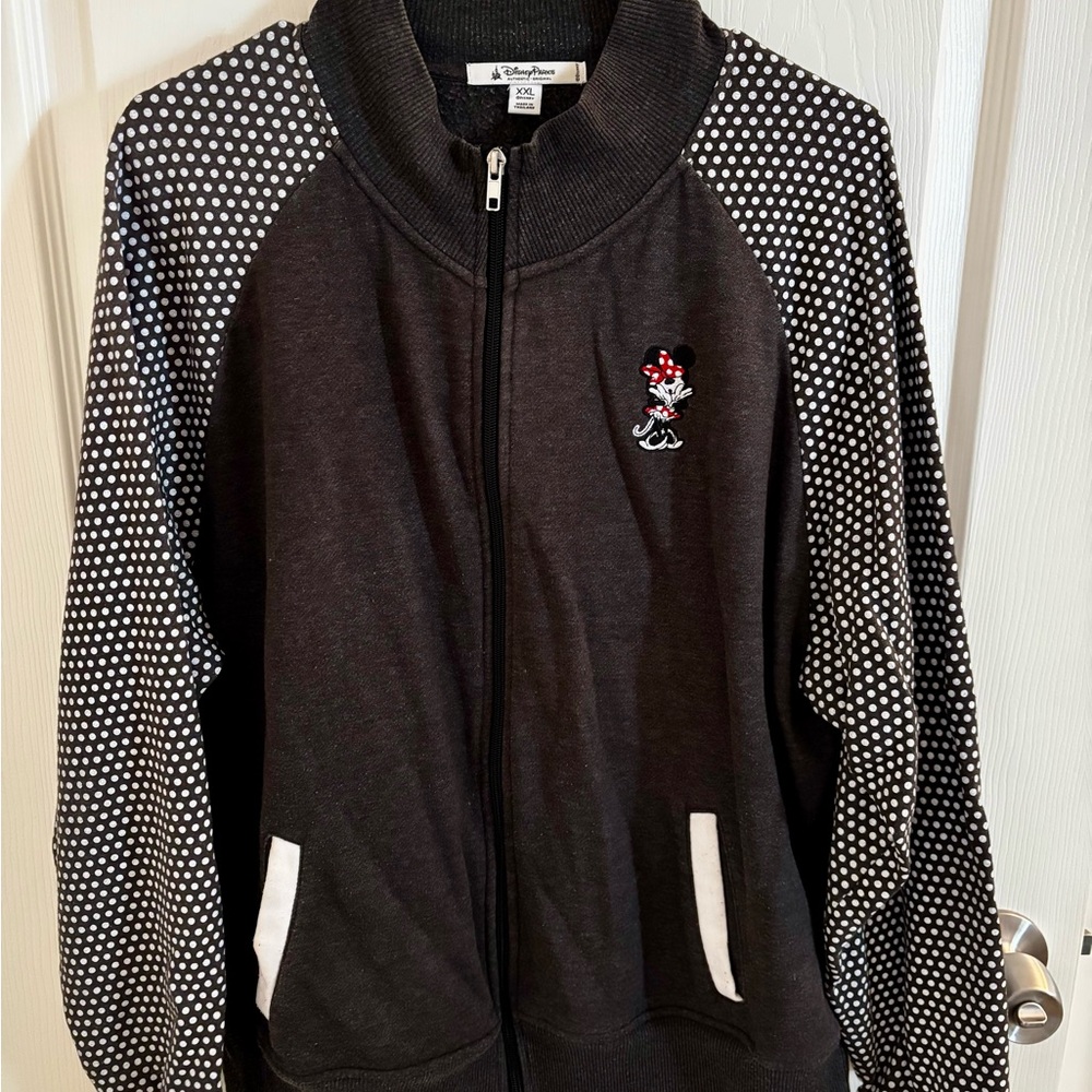Disney Gray and White Polka Dot Jacket